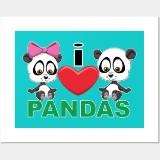 I Heart Pandas Posters and Art